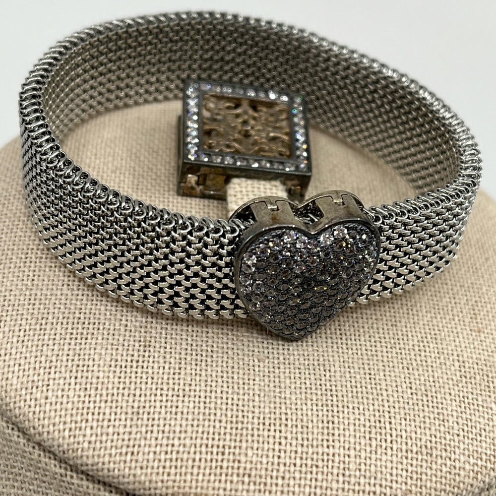Suspicion QVC Stainless Steel Mesh Bracelet with 925 Interchangeable Ornaments - Picture 4 of 17
